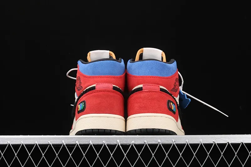 All categories Air Jordan Jordan series basketball shoes Air Jordan 1 Mid Blue The Great x Air Jordan 1 Mid AJ1 Joe 1 mid-top "colorful stitching" basketball shoes CU2805-100